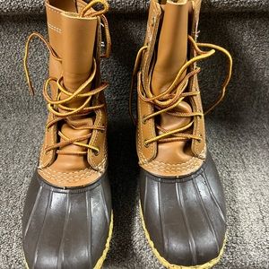 L.L. Bean women’s duck rain boots size 7 brown/tan